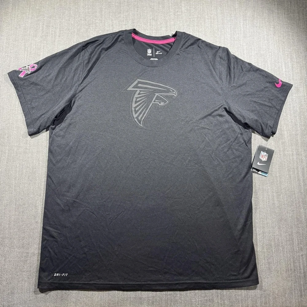 Atlanta Falcons Shirt Mens 2XL Gray NFL Football Nike Dri Fit Crucial Catch